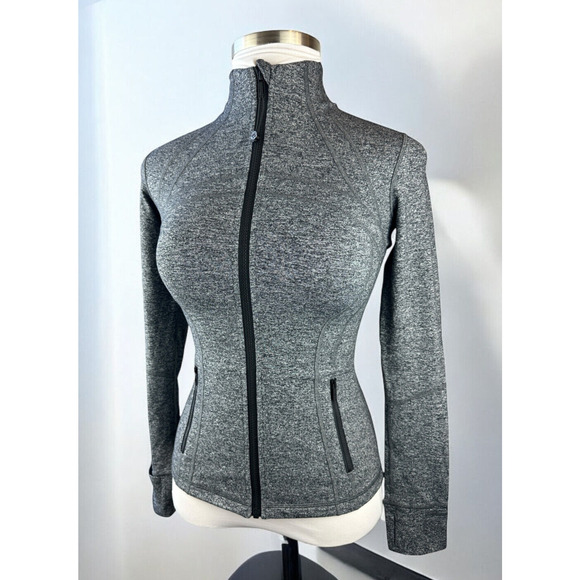 Lululemon Define Jacket Full Zip Luon Knit Heathered Black Women’s Size 6 EUC - Picture 16 of 16